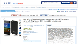 Illustration for article titled Why Is Sears Selling a Fake iPhone 4 Running Android 2.2?